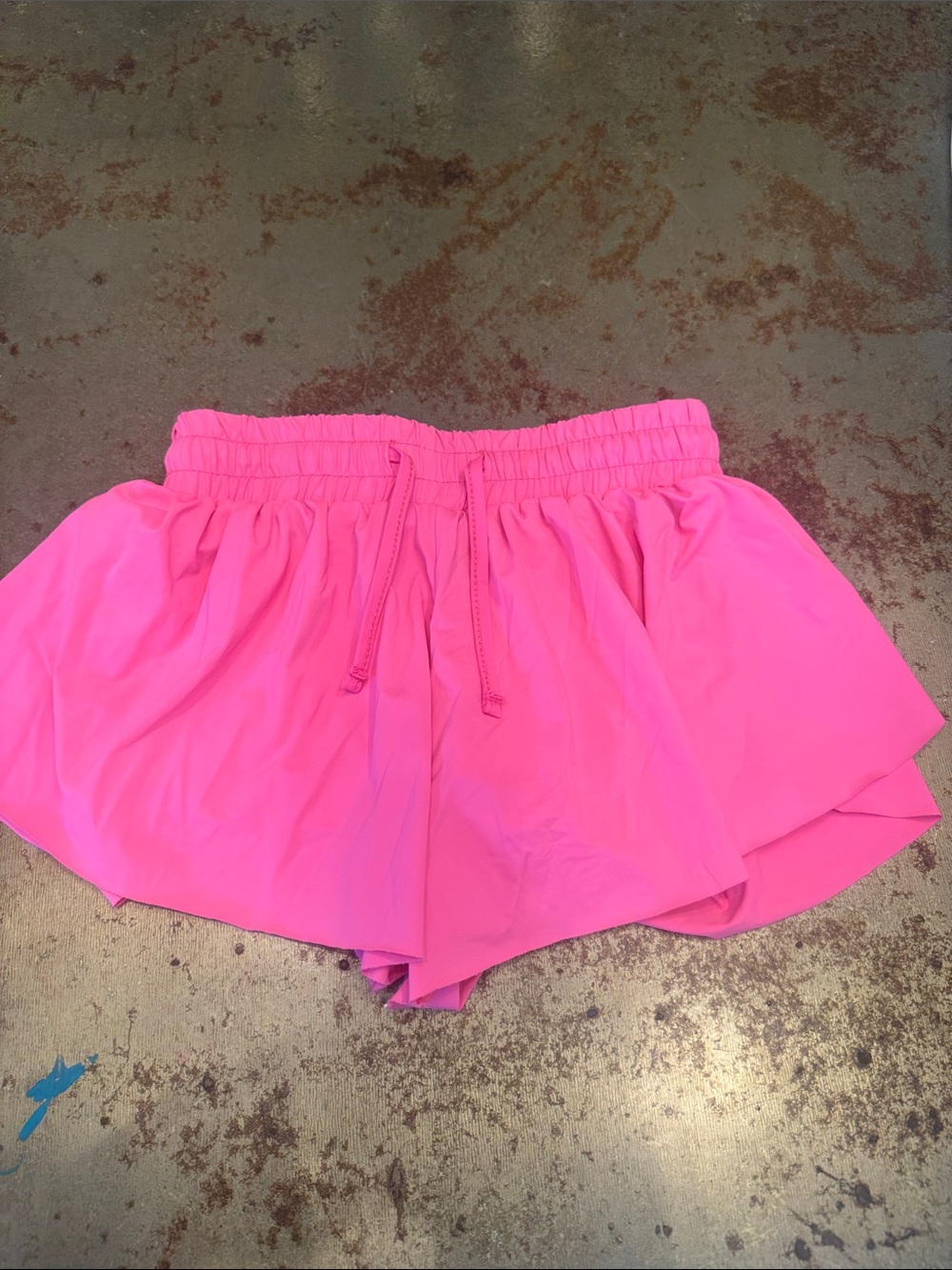 Pink kids Athletic Shorts with Drawstring Waist